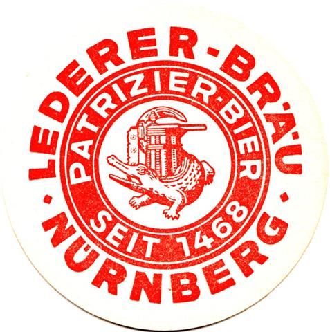 nürnberg n-by lederer rund 1a (215-patrizier bier-rot)